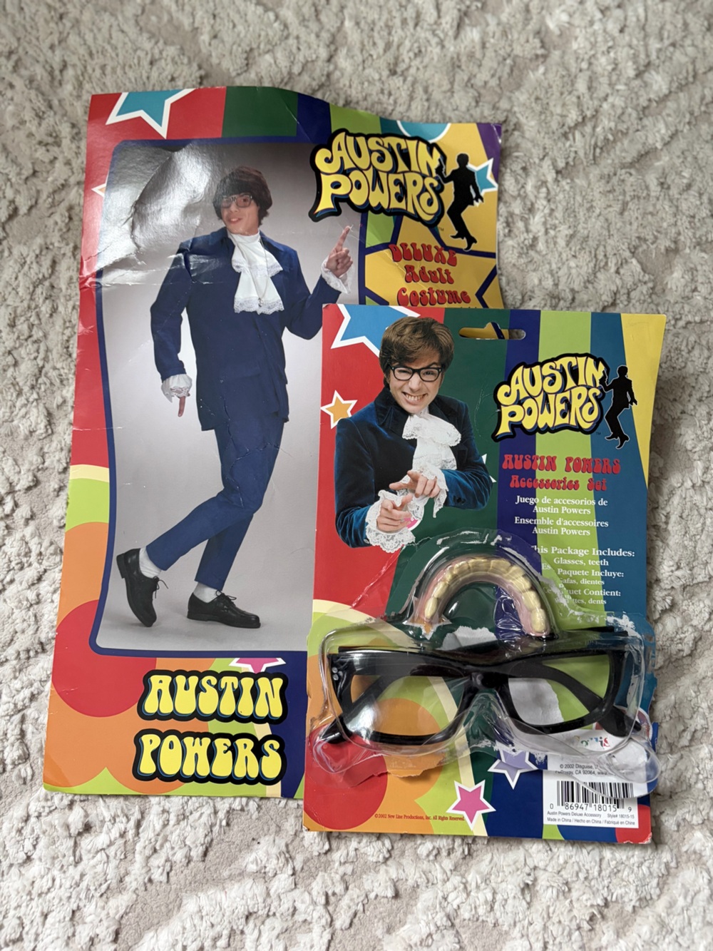 Vintage Disguise Austin Powers Blue Velvet Look Costume with Accessories